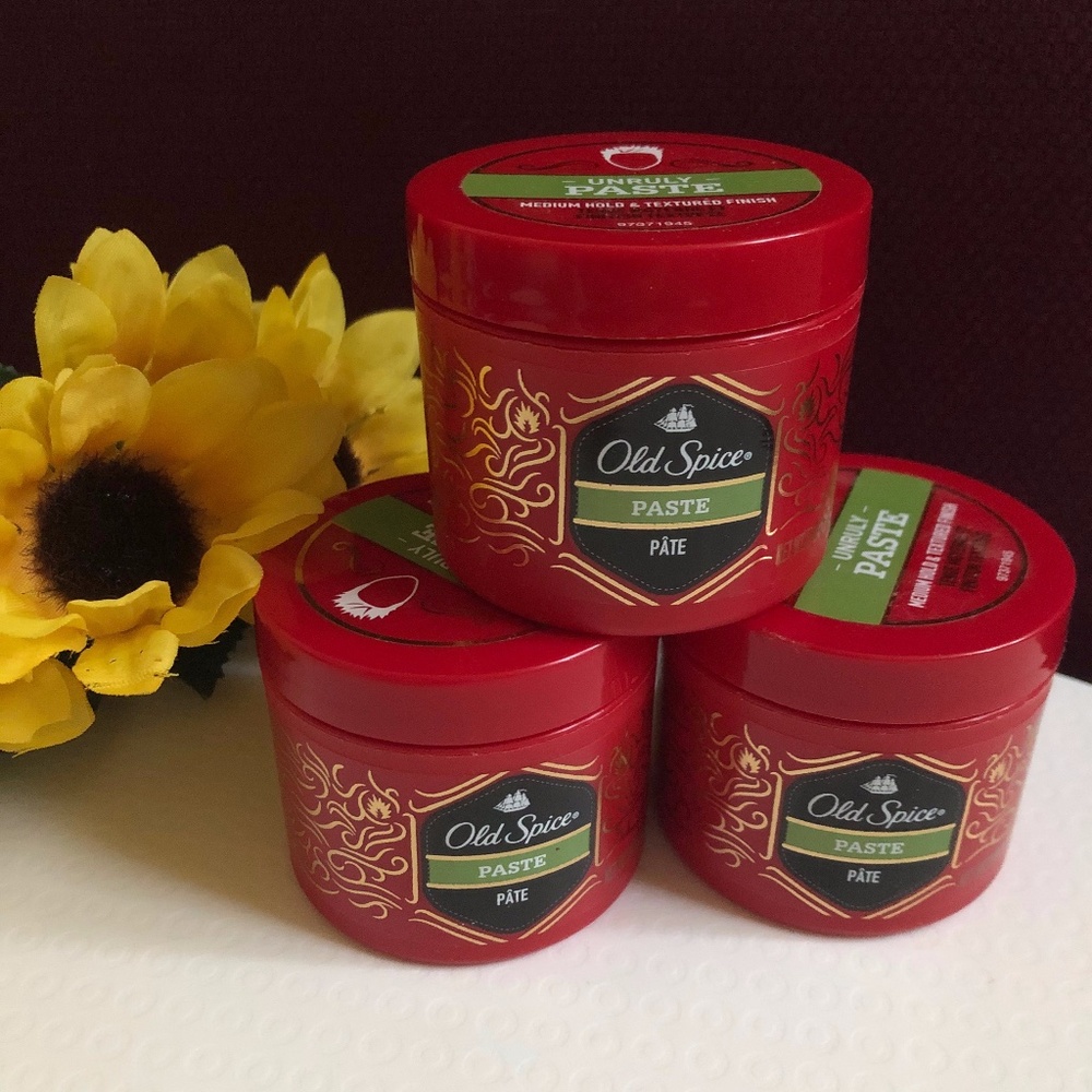 Lot of 3 Old Spice Medium Hold Unruly Hair Paste